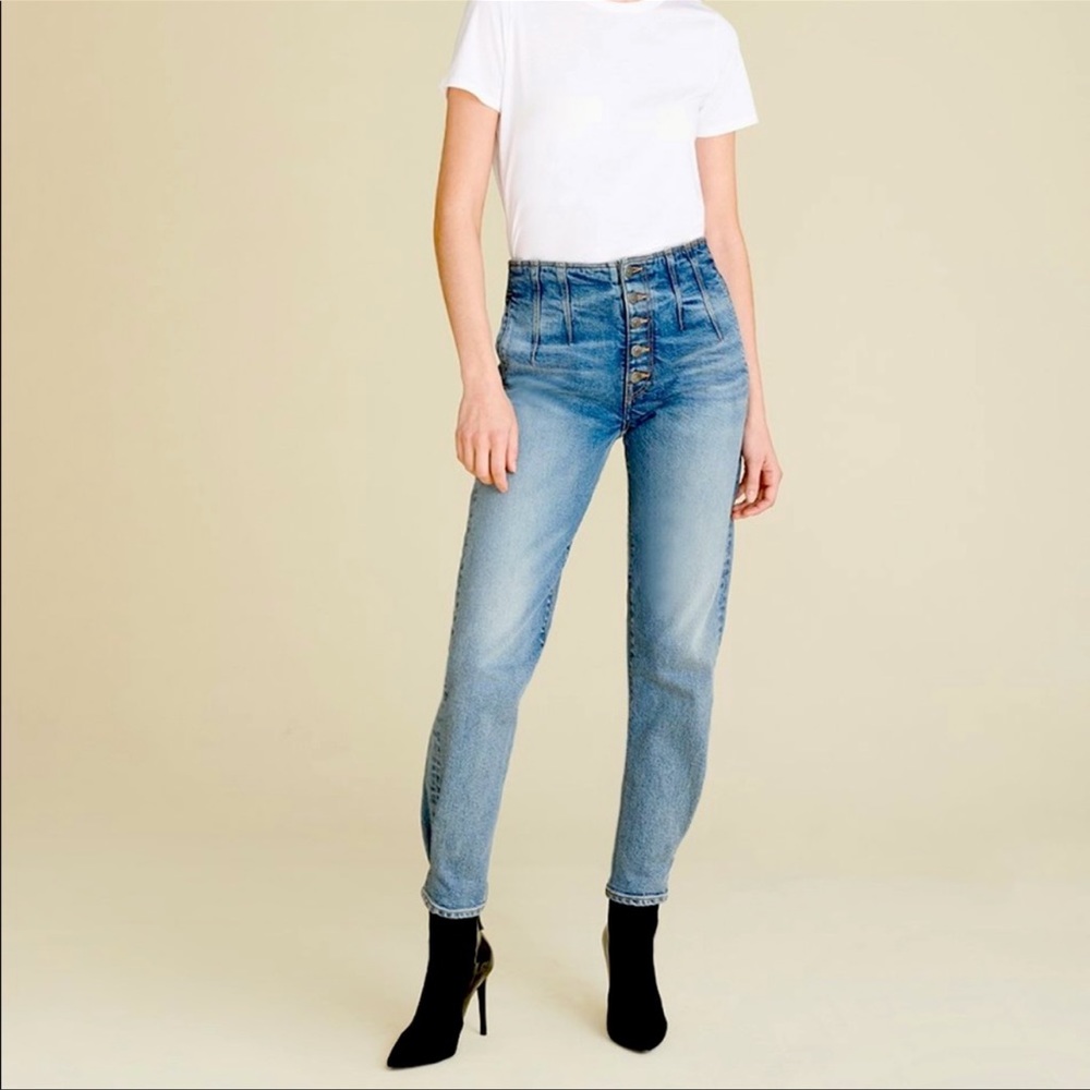 Veronica Beard Nita Peg Leg Jeans Harem Jogger style High Rise Button Fly 25 0